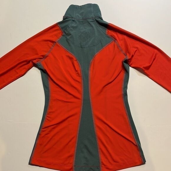 Columbia three-quarter zip up long sleeve top. Orange/gray. Size XS. - Picture 6 of 7